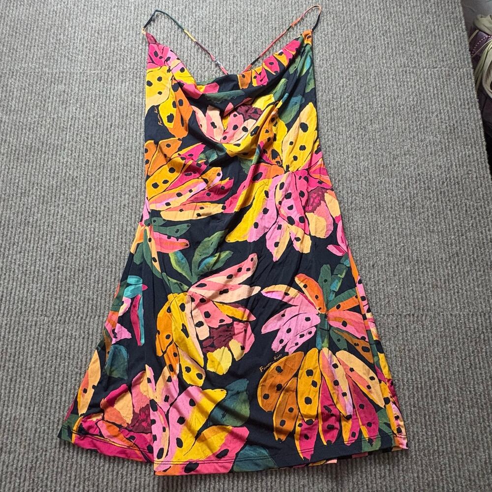 FARM Rio Cowl Neck Tropical Slip Mini Dress Size small see details